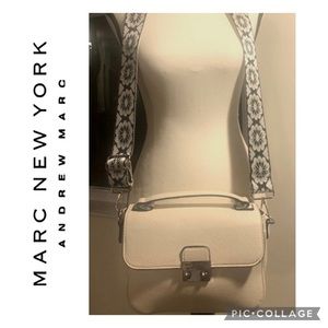 Black and White Cross Body Bag  Strap AND Marc New York- Andrew Marc purse EUC